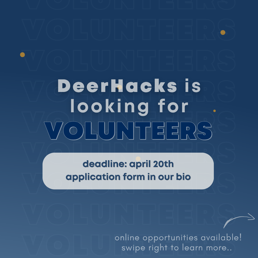 DeerHacks is looking for volunteers